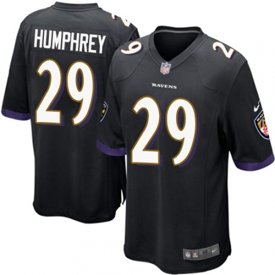Men's Nike Baltimore Ravens #29 Marlon Humphrey Game Black Alternate NFL Jersey - Ujersey