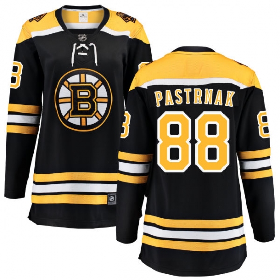 Women's Boston Bruins #88 David Pastrnak Authentic Black Home Fanatics Branded Breakaway NHL Jersey - Ujersey