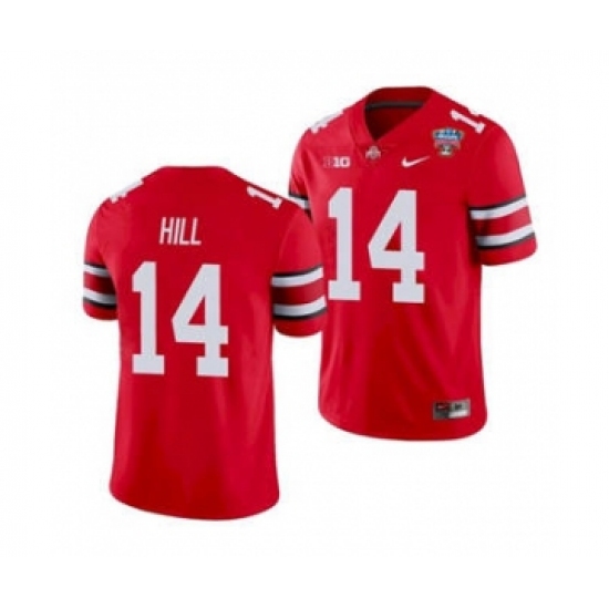 Men's Ohio State Buckeyes K.J. Hill 2021 Sugar Bowl Scarlet Football Jersey - Ujersey