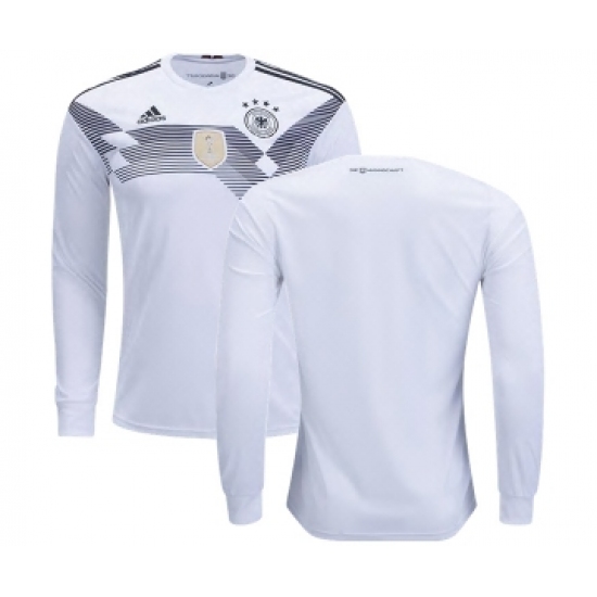 Germany Blank Home Long Sleeves Kid Soccer Country Jersey