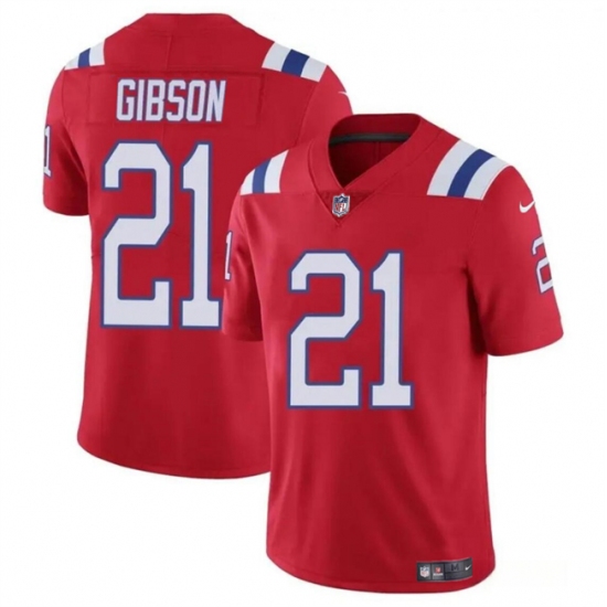 Men's New England Patriots #21 Antonio Gibson Red Vapor Limited Football Stitched Jersey - Ujersey