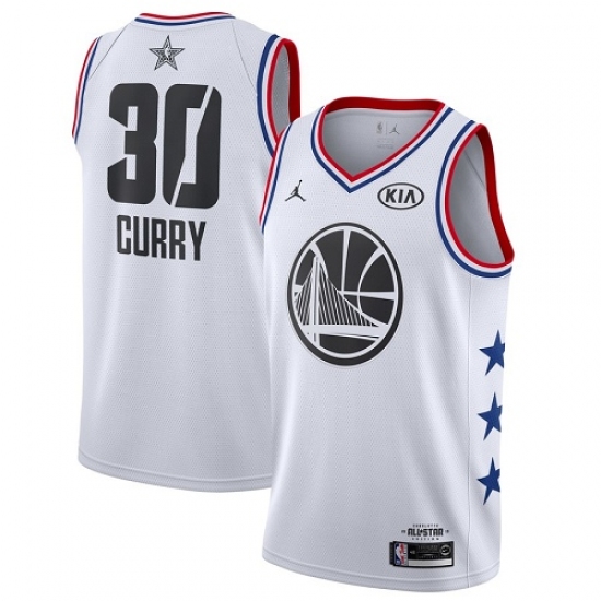 Youth Nike Golden State Warriors #30 Stephen Curry White Basketball Jordan Swingman 2019 All-Star Game Jersey - Ujersey