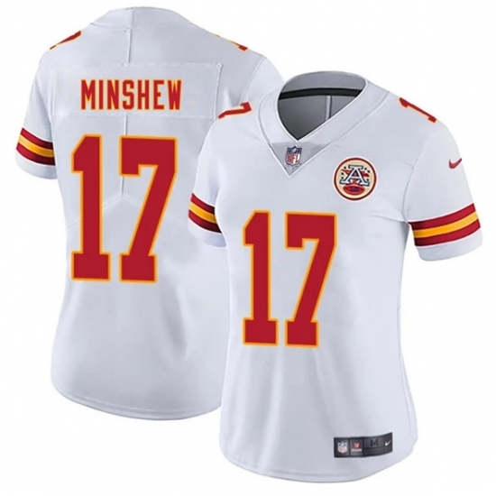 Women's Kansas City Chiefs #17 Gardner Minshew White 2025 Vapor Untouchable Limited Stitched Jersey(Run Small) - Ujersey