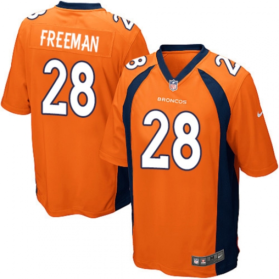 Men's Nike Denver Broncos #28 Royce Freeman Game Orange Team Color NFL Jersey - Ujersey