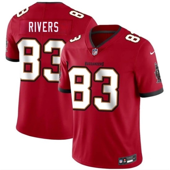 Men's Tampa Bay Buccaneers #83 Eric Rivers Red 2026 Draft Vapor Limited Football Stitched Jersey - Ujersey