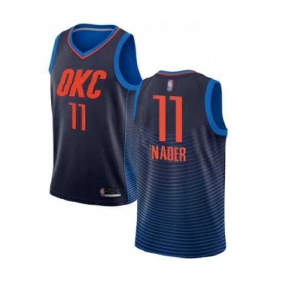 Youth Oklahoma City Thunder #11 Abdel Nader Swingman Navy Blue Basketball Jersey Statement Edition - Ujersey