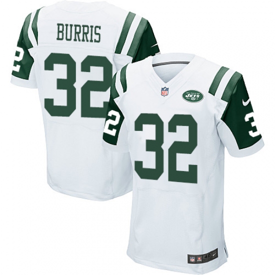 Men's Nike New York Jets #32 Juston Burris Elite White NFL Jersey - Ujersey