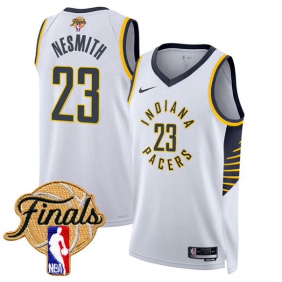Men's Indiana Pacers #23 Aaron Nesmith White 2025 Finals Association Edition Stitched Basketball Jersey - Ujersey