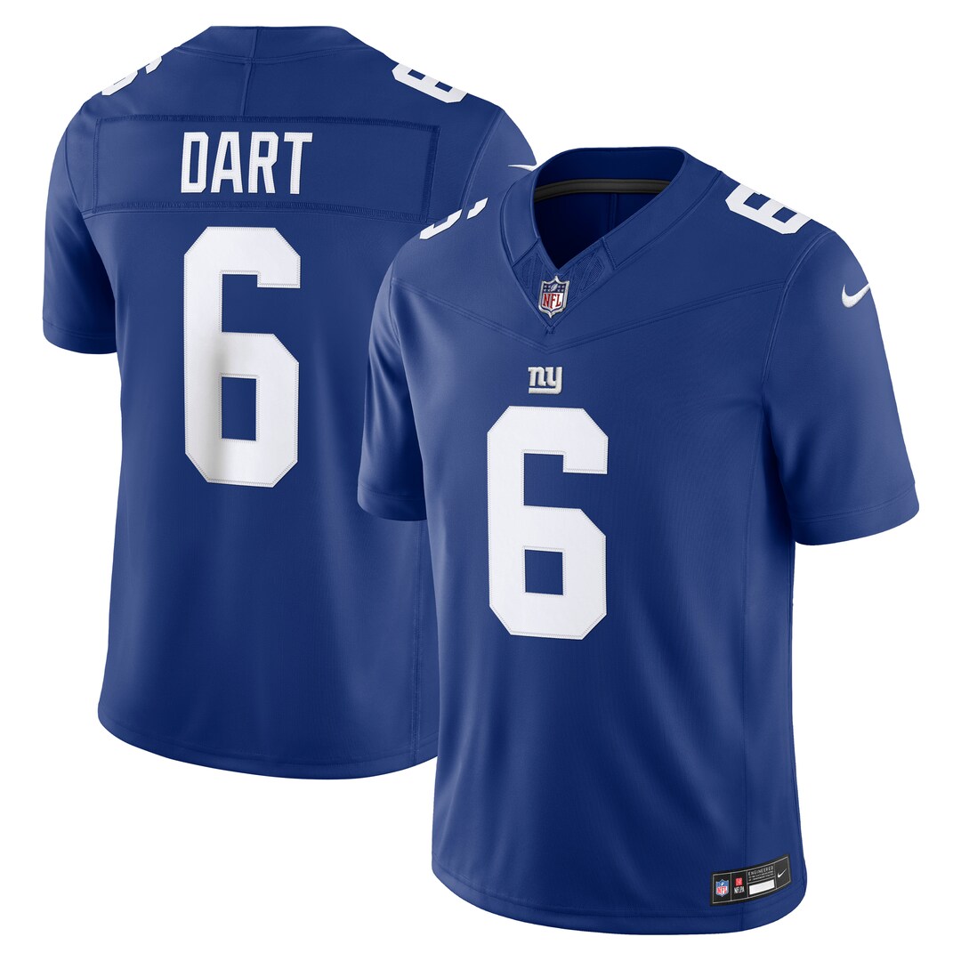Men's New York Giants Jaxson Dart Nike Royal Team Vapor F.U.S.E. Stitched Limited Jersey - U-jersey