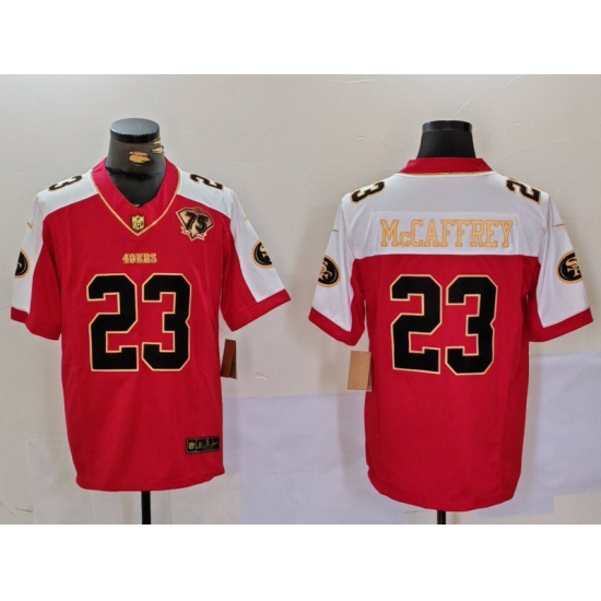 Men's San Francisco 49ers #23 Christian McCaffrey Red F.U.S.E. Mexico With Gate Bridge Vapor Limited Stitched Football Jersey - Ujersey
