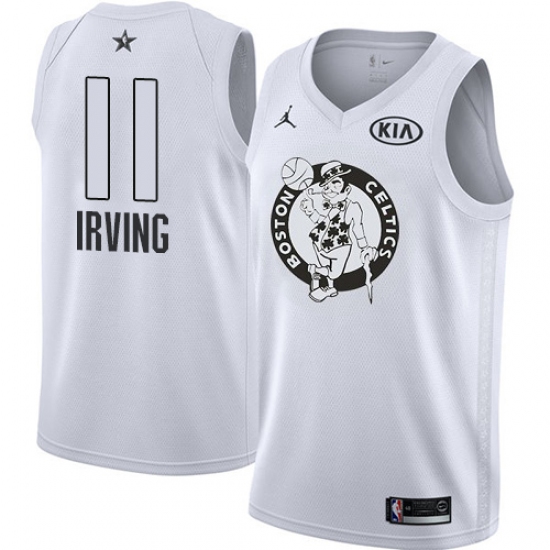 Youth Nike Jordan Boston Celtics #11 Kyrie Irving Swingman White 2018 All-Star Game NBA Jersey - Ujersey