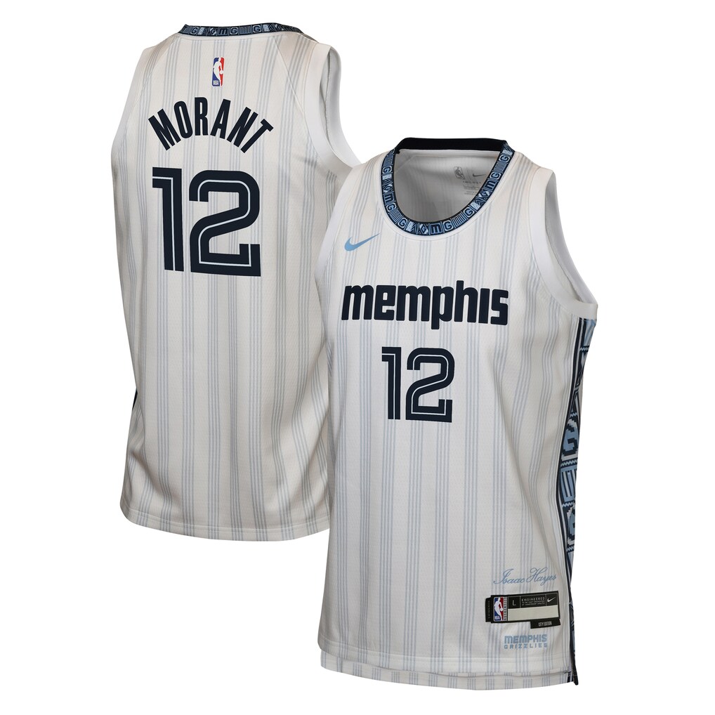 Youth Memphis Grizzlies Ja Morant Nike White 2025/26 City Edition Swingman Jersey - U-jersey
