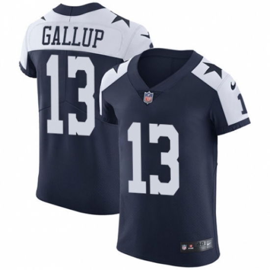 Men's Nike Dallas Cowboys #13 Michael Gallup Navy Blue Alternate Vapor Untouchable Elite Player NFL Jersey - Ujersey