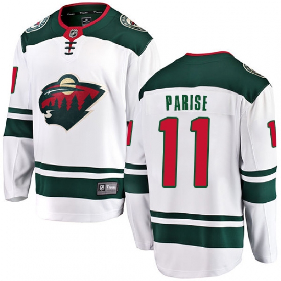 Youth Minnesota Wild #11 Zach Parise Authentic White Away Fanatics Branded Breakaway NHL Jersey - Ujersey