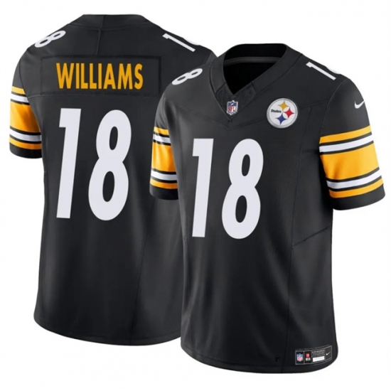 Men's Pittsburgh Steelers #18 Mike Williams Black 2024 F.U.S.E. Vapor Untouchable Limited Stitched Jersey - Ujersey