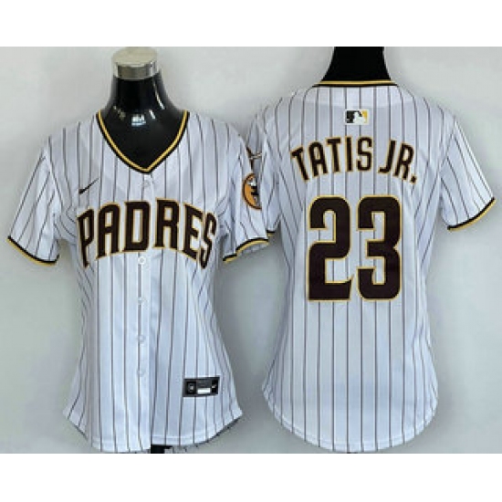 Women's San Diego Padres #23 Fernando Tatis Jr White Limited Cool Base Jersey - Ujersey