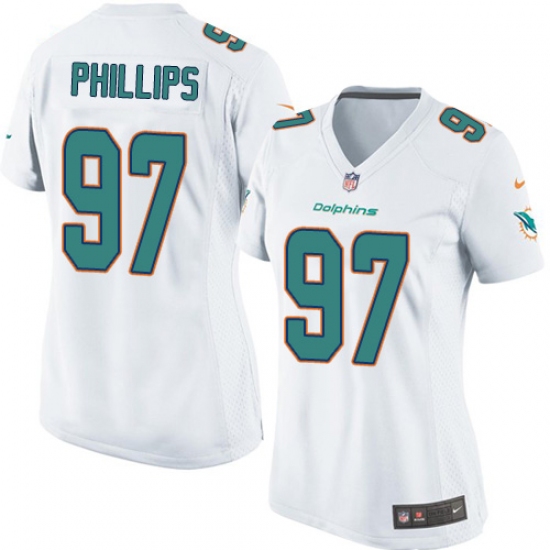 Women's Nike Miami Dolphins #97 Jordan Phillips Game White NFL Jersey
