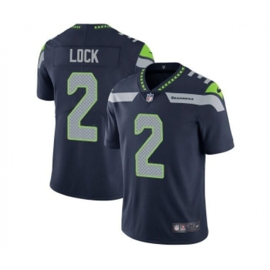 Men's Seattle Seahawks #2 Drew Lock Navy Vapor Untouchable Limited Stitched Jersey - Ujersey