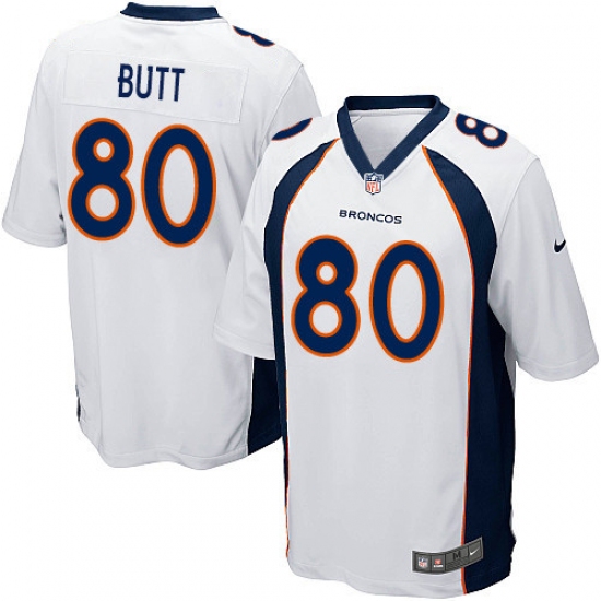 Men's Nike Denver Broncos #80 Jake Butt Game White NFL Jersey - Ujersey