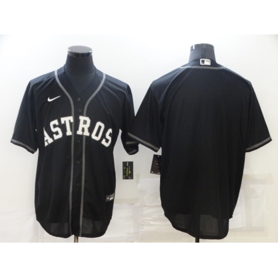 Men's Nike Houston Astros Blank Black Game Alternate Stitched Baseball Jersey - Ujersey