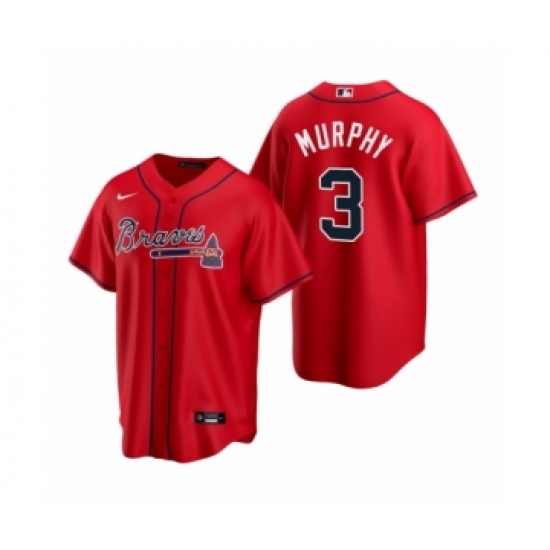 Women Atlanta Braves #3 Dale Murphy Nike Red 2020 Replica Alternate Jersey - Ujersey