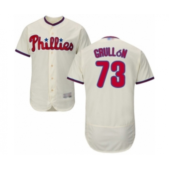 Men's Philadelphia Phillies #73 Deivy Grullon Cream Alternate Flex Base Authentic Collection Baseball Player Jersey - Ujersey