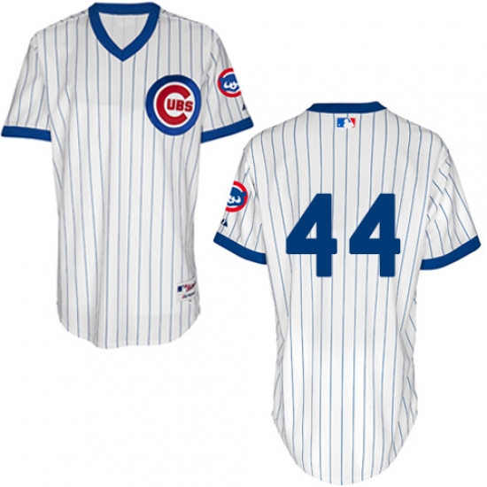 Men's Majestic Chicago Cubs #44 Anthony Rizzo Authentic White 1988 Turn Back The Clock MLB Jersey - Ujersey