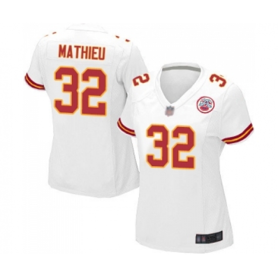 Women's Kansas City Chiefs #32 Tyrann Mathieu Game White Football Jersey - Ujersey