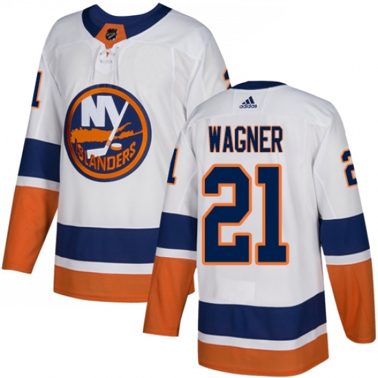 Youth Adidas New York Islanders #21 Chris Wagner Authentic White Away NHL Jersey - Ujersey