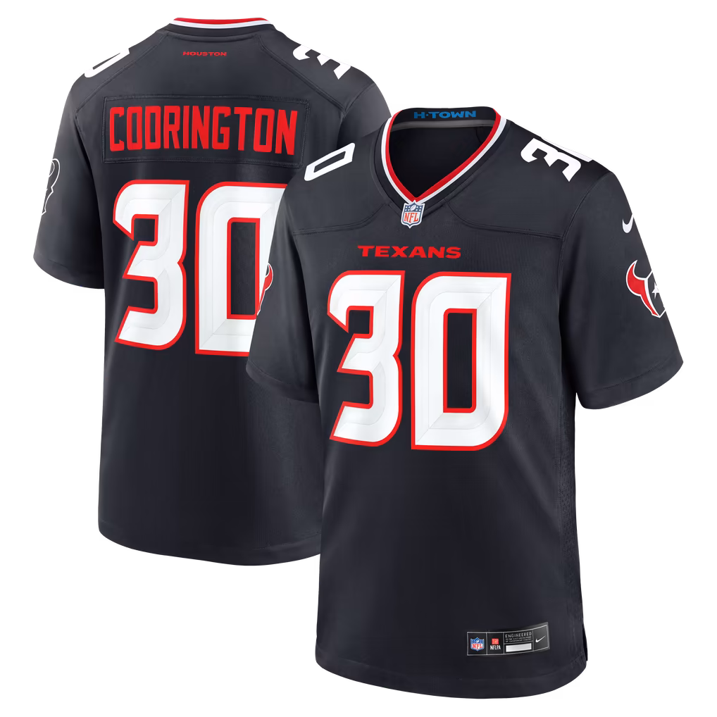 Men's Houston Texans Brandon Codrington Nike Navy Team Game Jersey - Ujersey