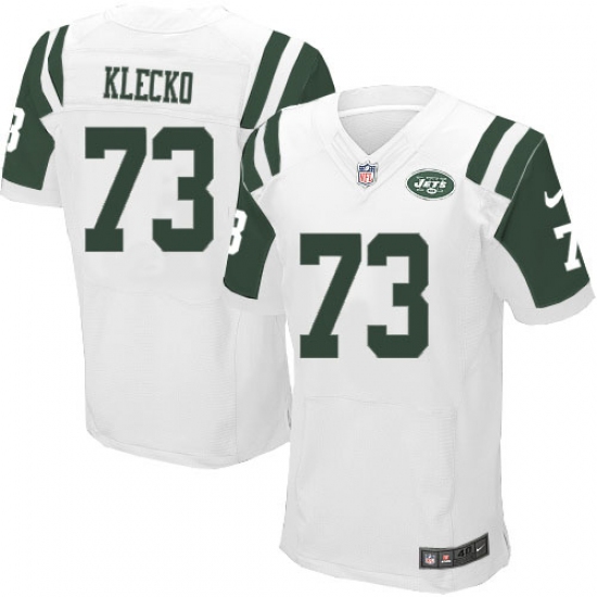 Men's Nike New York Jets #73 Joe Klecko Elite White NFL Jersey - Ujersey