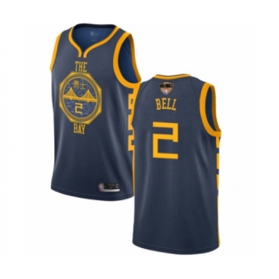 Women's Golden State Warriors #2 Jordan Bell Swingman Navy Blue Basketball 2019 Basketball Finals Bound Jersey - City Edition - Ujersey