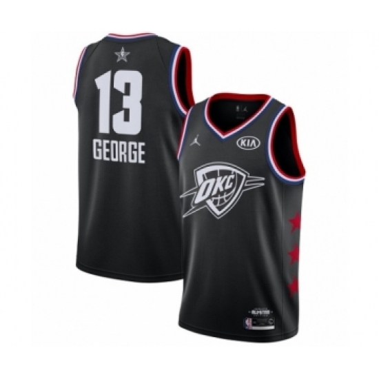 Women's Jordan Oklahoma City Thunder #13 Paul George Swingman Black 2019 All-Star Game Basketball Jersey - Ujersey