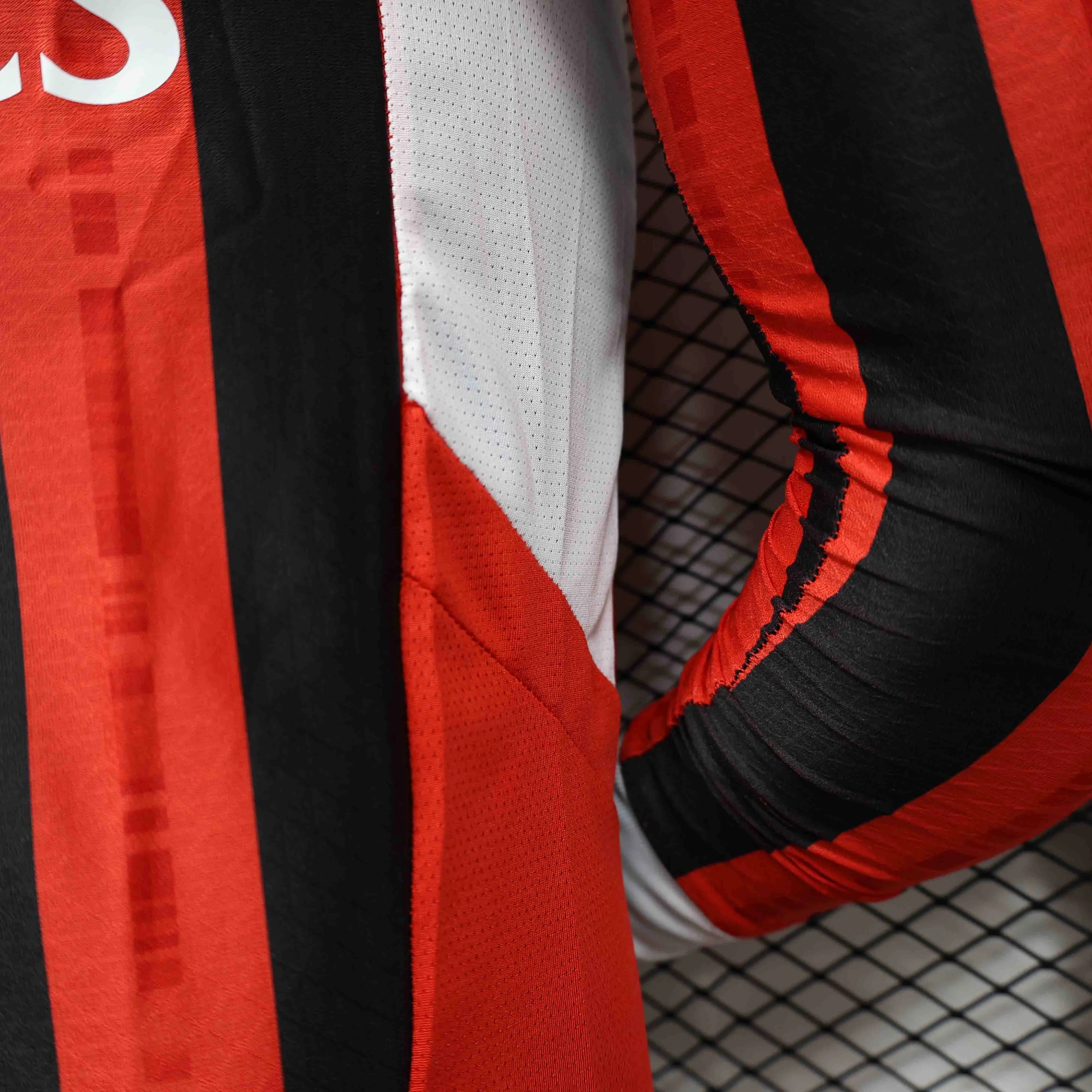 AC Milan Soccer Jersey Home Long Sleeve Shirt 2024/25 - U-jersey