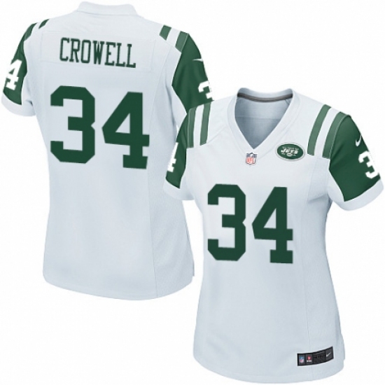 Women's Nike New York Jets #34 Isaiah Crowell Game White NFL Jersey - Ujersey