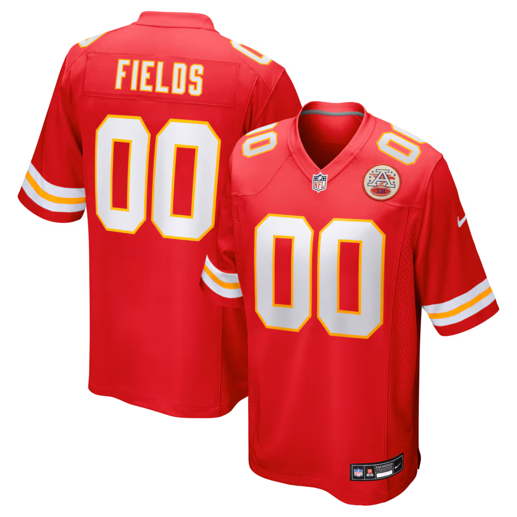 Men's Kansas City Chiefs Justin Fields Nike Red Game Jersey