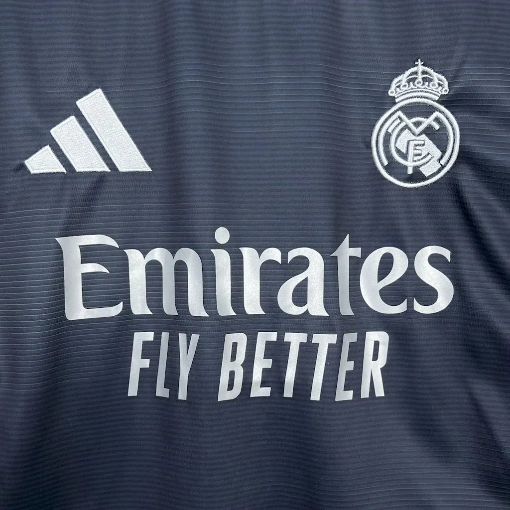 Real Madrid Soccer Jersey Away Long Sleeve Custom Shirt 2025/26 - ujerseystore