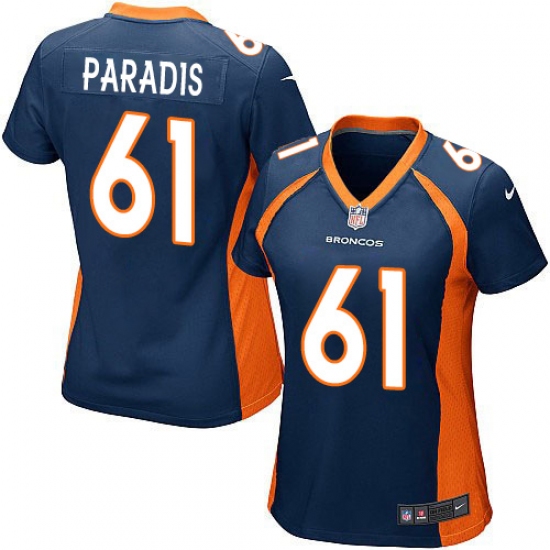 Women's Nike Denver Broncos #61 Matt Paradis Game Navy Blue Alternate NFL Jersey - Ujersey