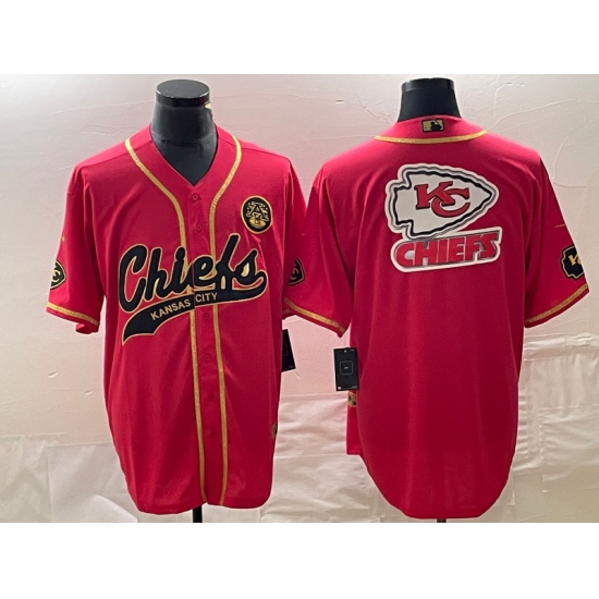 Men's Nike Kansas City Chiefs Red Cool Base Stitched Baseball Jersey - Ujersey
