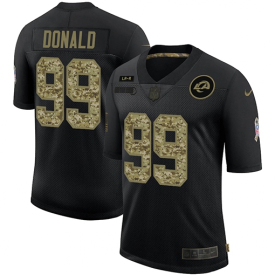 Men's Los Angeles Rams #99 Aaron Donald Camo 2020 Salute To Service Limited Jersey - Ujersey