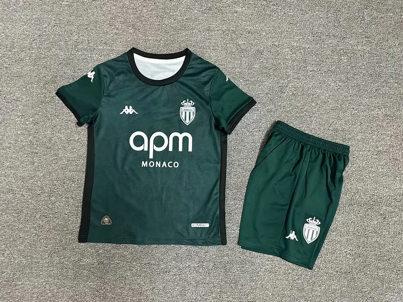 AS Monaco Soccer Jersey Away Kids Kit Jerseys+Shorts 2024/25 - Ujersey NHL