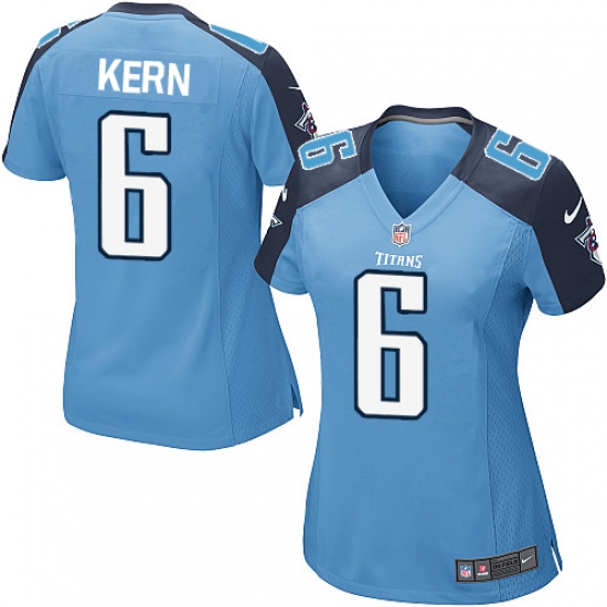 Women's Nike Tennessee Titans #6 Brett Kern Game Light Blue Team Color NFL Jersey - Ujersey