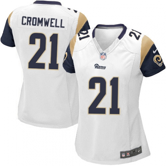 Women's Nike Los Angeles Rams #21 Nolan Cromwell Game White NFL Jersey - Ujersey