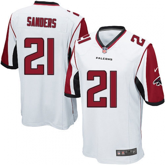 Men's Nike Atlanta Falcons #21 Deion Sanders Game White NFL Jersey - Ujersey