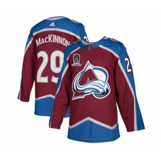 Men's Colorado Avalanche #29 Nathan MacKinnon 2022 Stanley Cup Champions Patch Stitched Jersey
