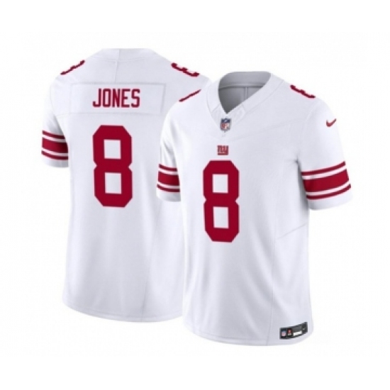Men's Nike New York Giants #8 Daniel Jones White 2023 F.U.S.E. Vapor Untouchable Limited Stitched Jersey - Ujersey