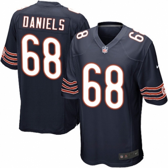 Men's Nike Chicago Bears #68 James Daniels Game Navy Blue Team Color NFL Jersey - Ujersey