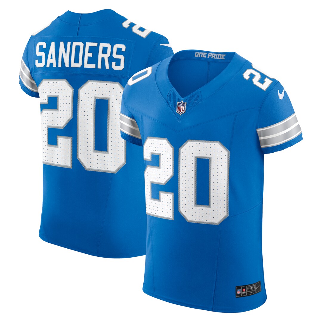 Men's Detroit Lions Barry Sanders Nike Blue Team Vapor F.U.S.E. Elite Jersey - Ujersey