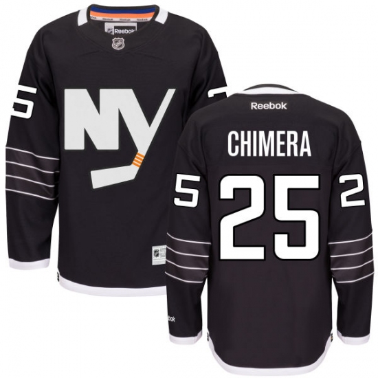 Women's Reebok New York Islanders #25 Jason Chimera Authentic Black Third NHL Jersey - Ujersey