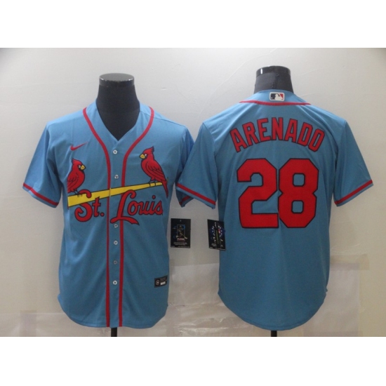 Men's St. Louis Cardinals #28 Nolan Arenado Nike Blue Alternate Official Replica Player Jersey - Ujersey